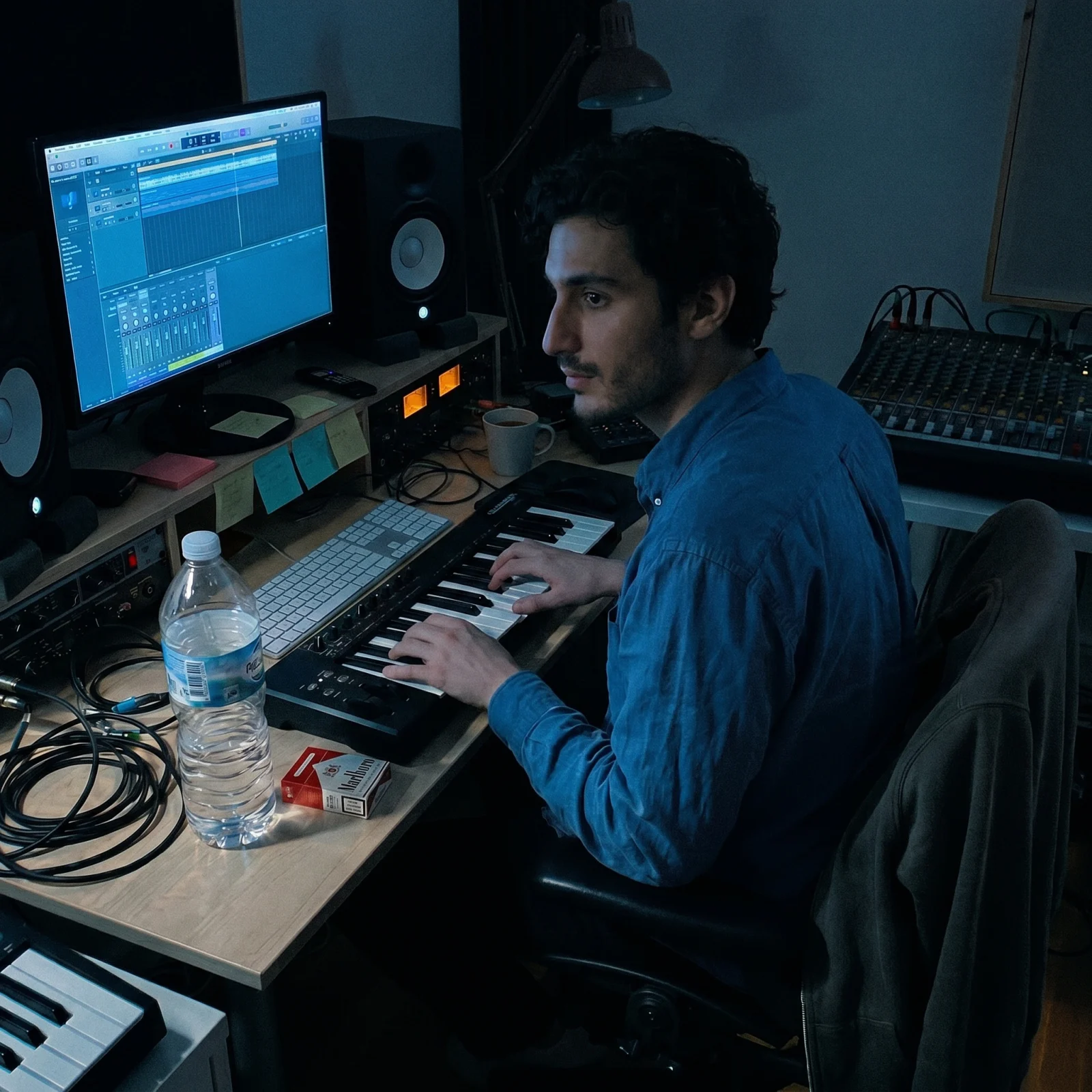 YASSIR in a music studio
